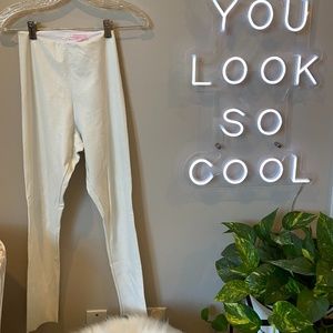 Commando Control White Faux Leather Leggings